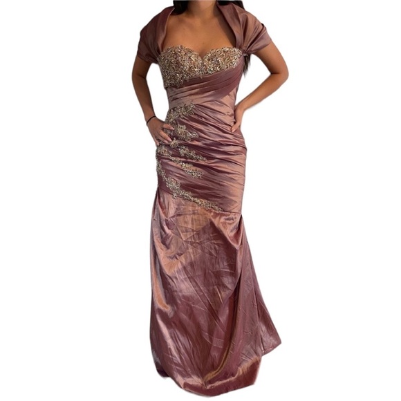 Jovani Evening Gown Bronze - Picture 1 of 4